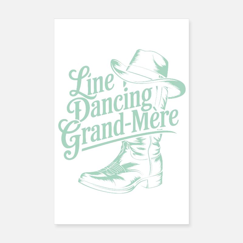 Line Dancing Oma Poster 20x30 cm