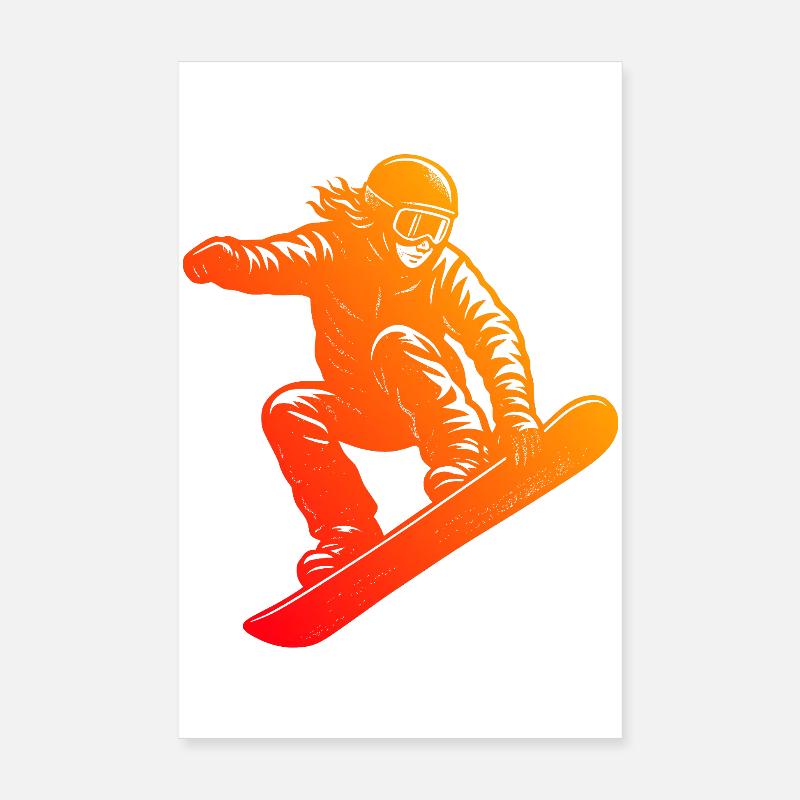 Simple snowboard timeless design Poster 8" x 12" (20x30 cm)