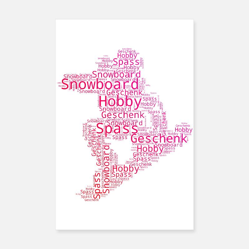 Déclaration directe sur le snowboard Poster 20 x 30 cm