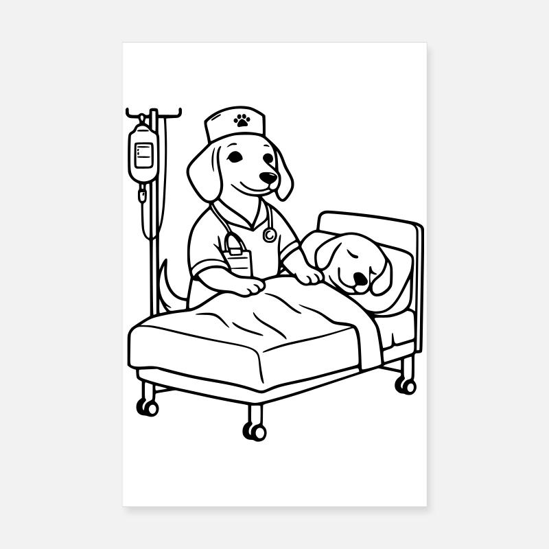 Édition chien de soins de clinique Poster 20 x 30 cm