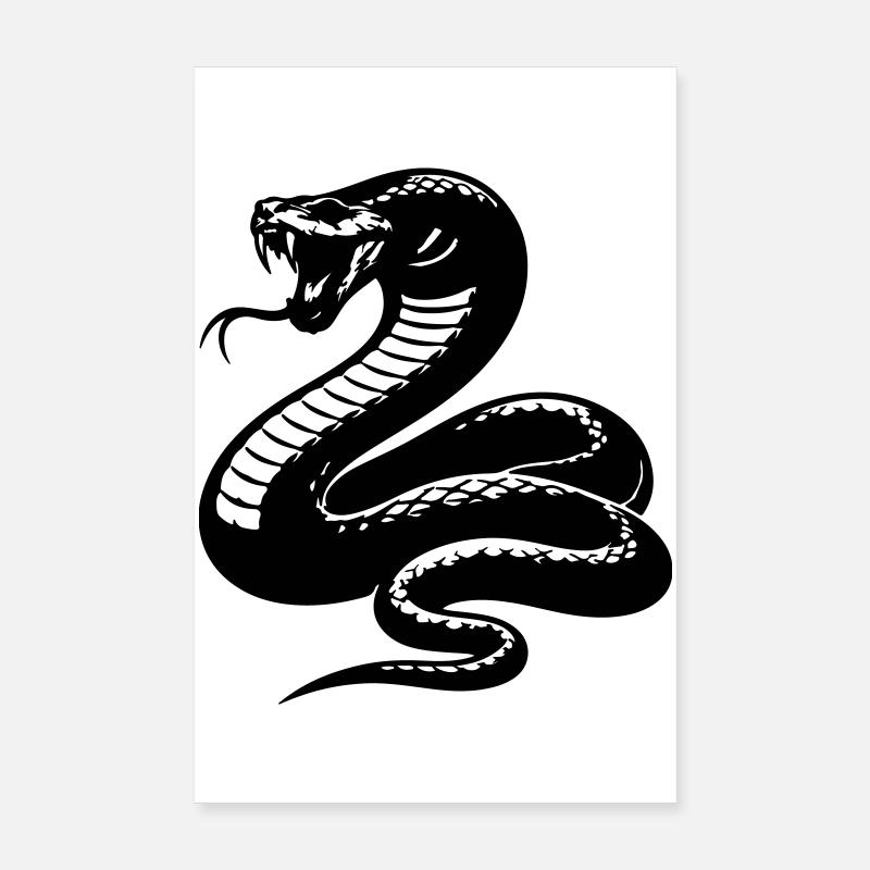 Schlange Python Silhouette Poster 20x30 cm