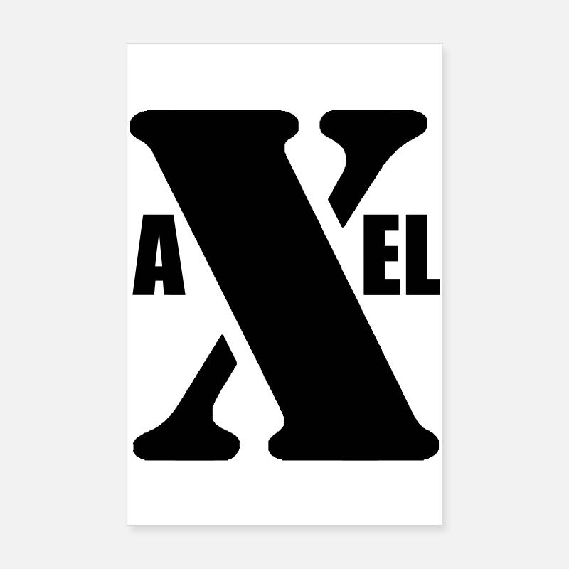 Axel – Conception du Prénom | Typographie minimale Poster 20 x 30 cm