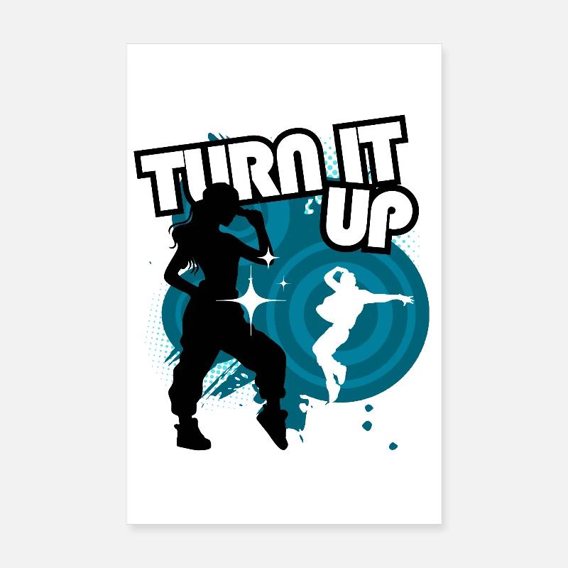 Turn It Up Danse Neon Poster 20 x 30 cm