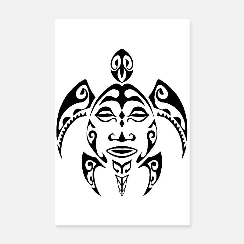 Turtle-1-Black Poster 8" x 12" (20x30 cm)
