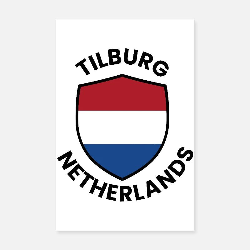Schild der Tilburger Niederlande Poster 20x30 cm