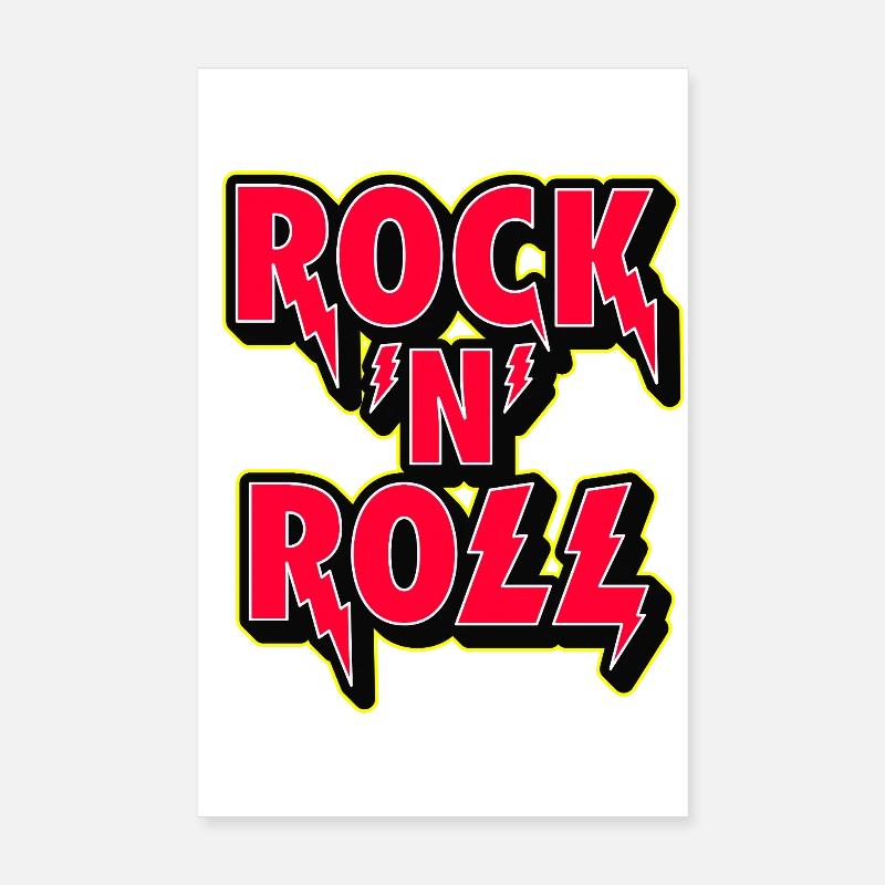 Rock 'N' Roll 3D Logo Poster 20 x 30 cm