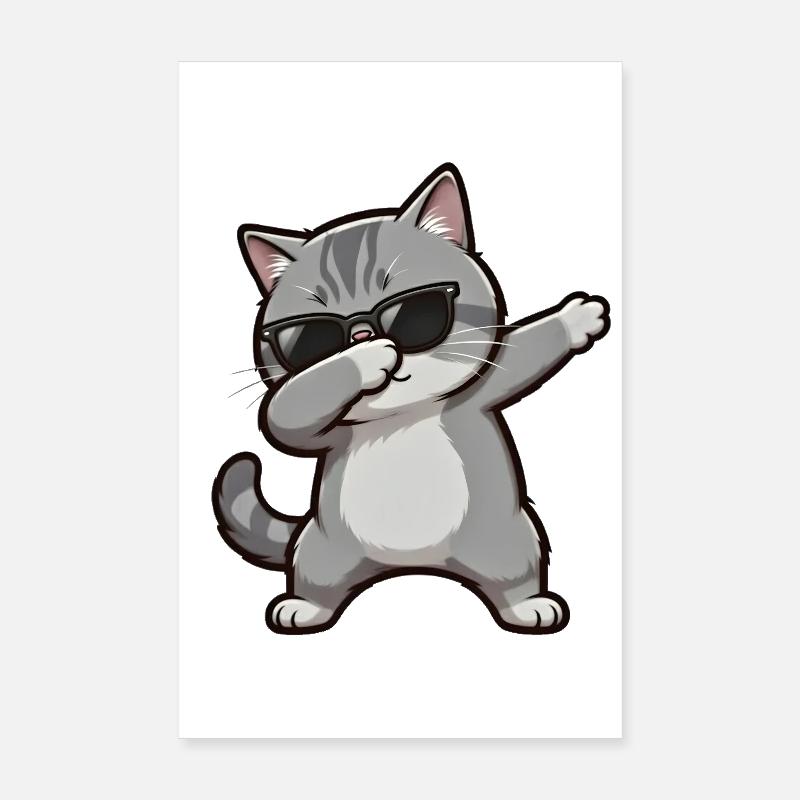 Dabbing Britisch Kurzhaar Poster 20x30 cm