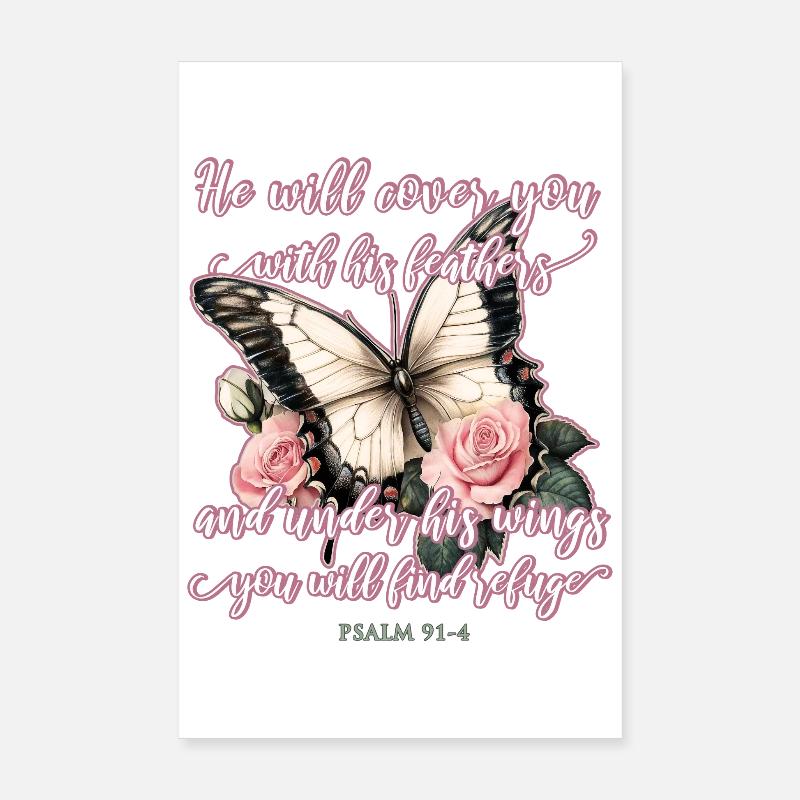 Butterfly Christian Poster 8" x 12" (20x30 cm)