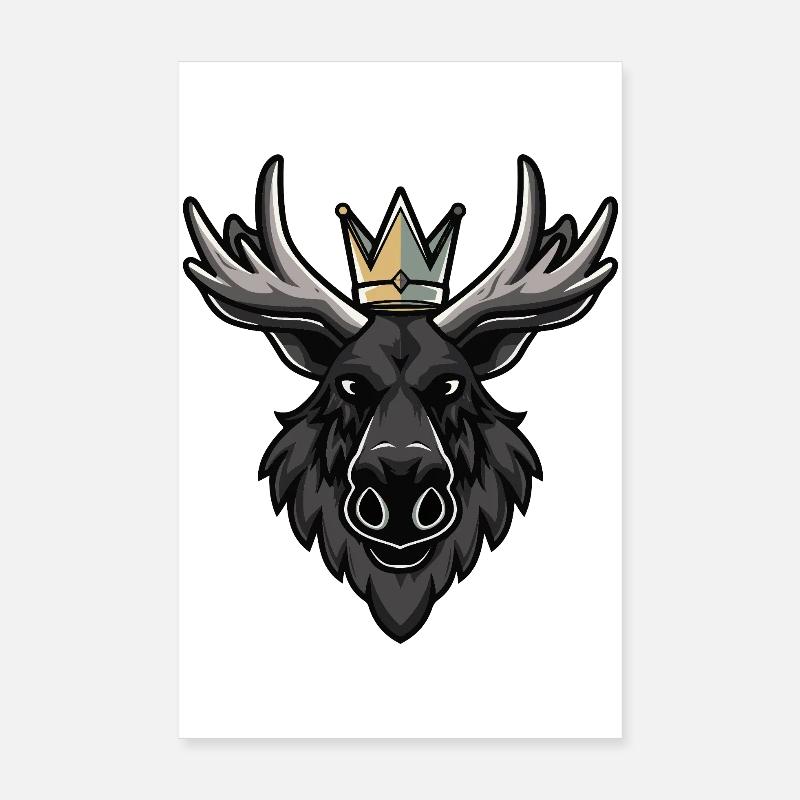 Couronne de tête d’orignal Poster 20 x 30 cm