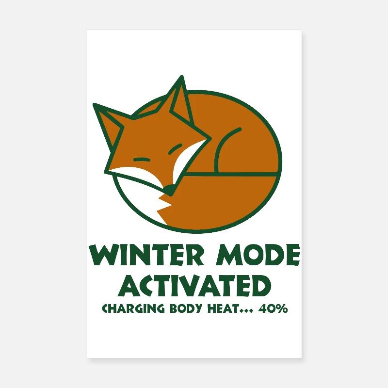 Winter Fox Activated Poster 8" x 12" (20x30 cm)