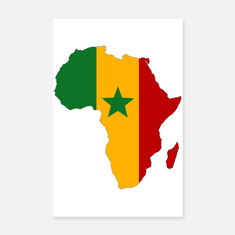 Senegal_Flagge_Afrika Poster 20x30 cm