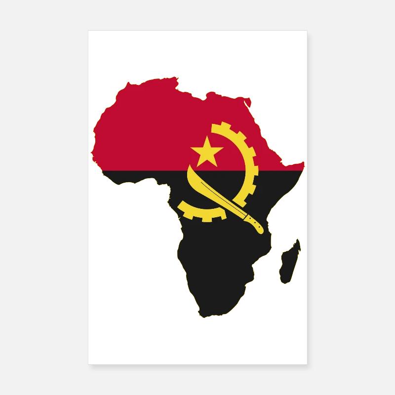 Angola Flagge Afrika used Poster 20x30 cm