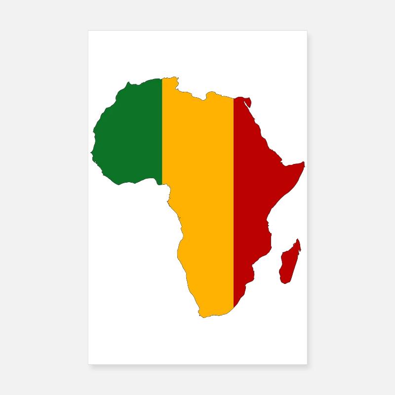 Mali Flagge Afrika Poster 20x30 cm