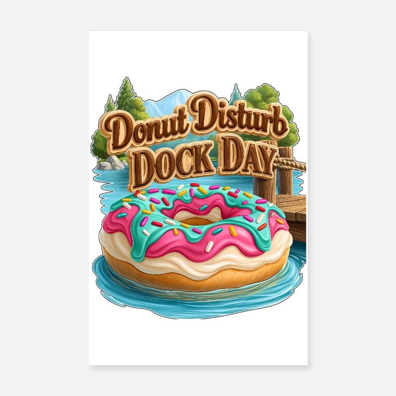 Donut Disturb Dock Tag Poster 20x30 cm