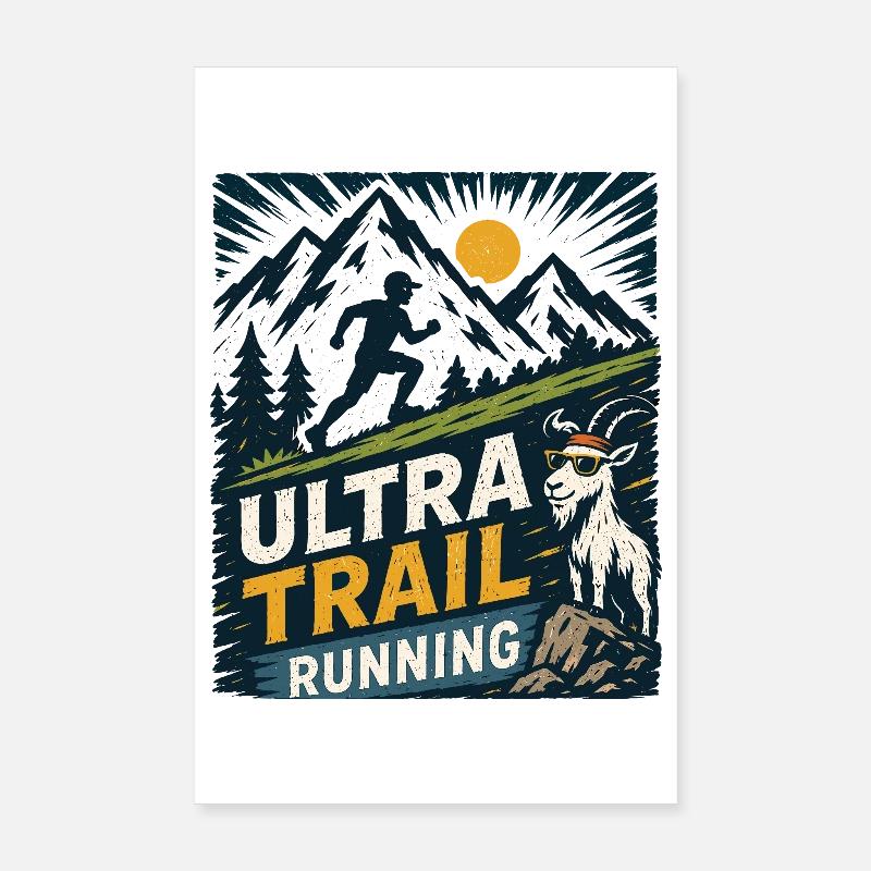 Ultra Trail Running Poster 20 x 30 cm