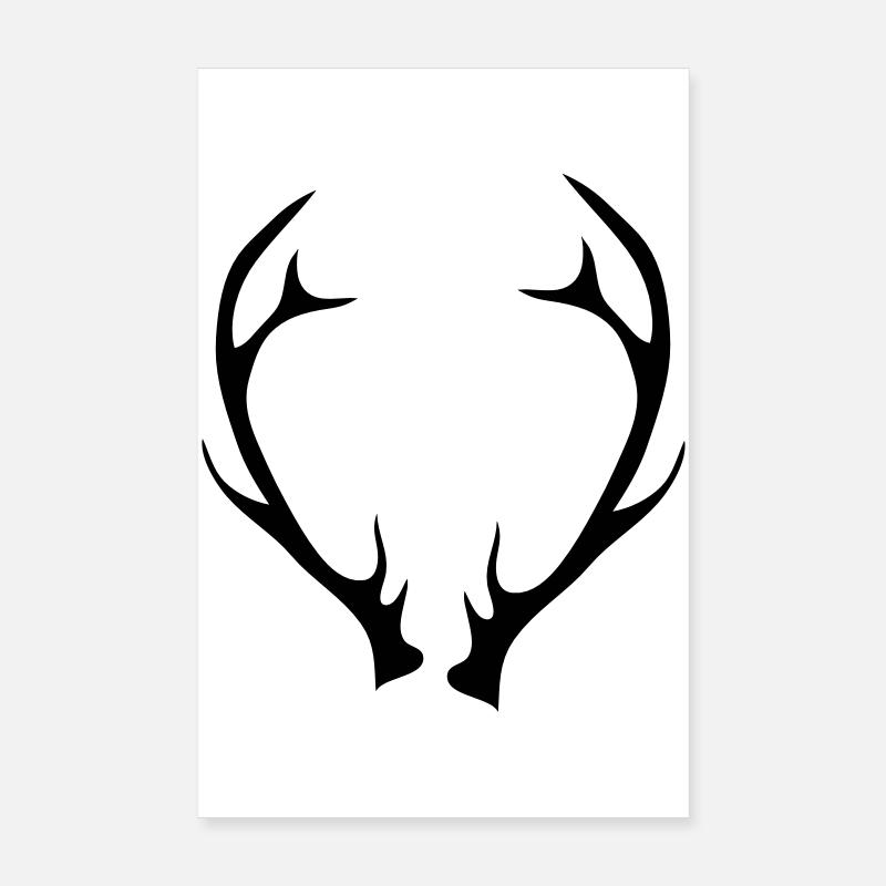 Les bois d'un cerf Poster 20 x 30 cm