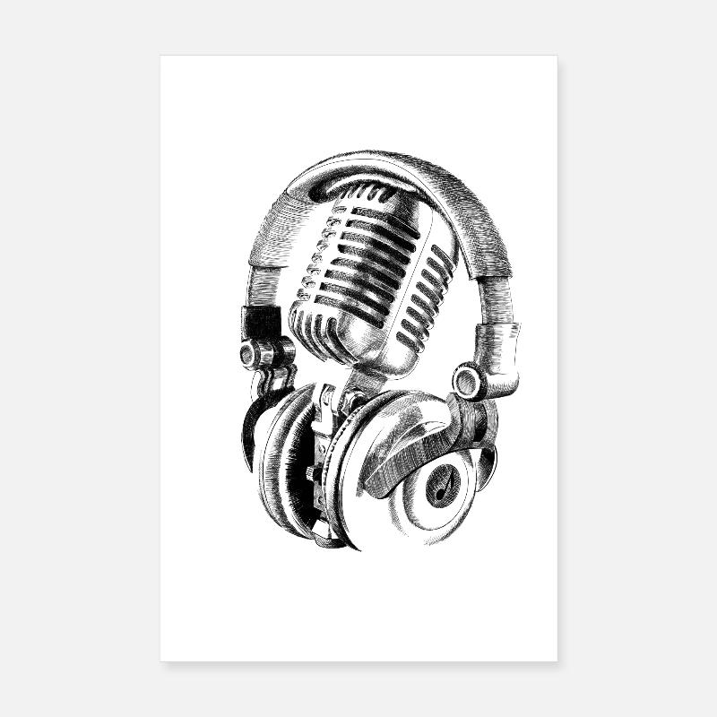 Mikrophon Poster 20x30 cm