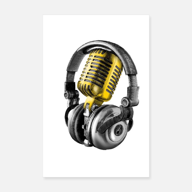 Microphone Poster 8" x 12" (20x30 cm)