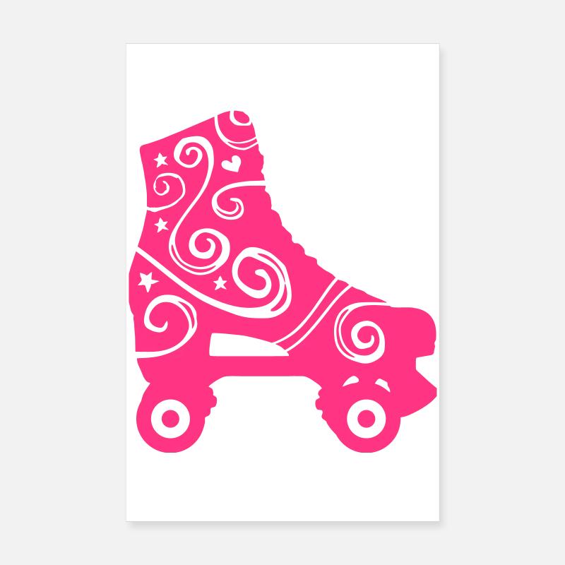 Dekorierter Rollschuh Poster 20x30 cm