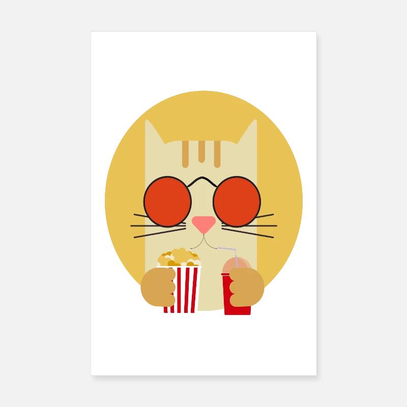 Popcorn Grignots Kino Canapé Fast Food Chips Poster 20 x 30 cm