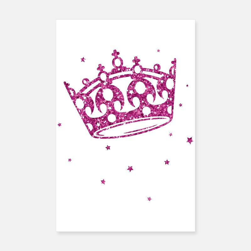 Princesses crown with glitter Poster 8" x 12" (20x30 cm)