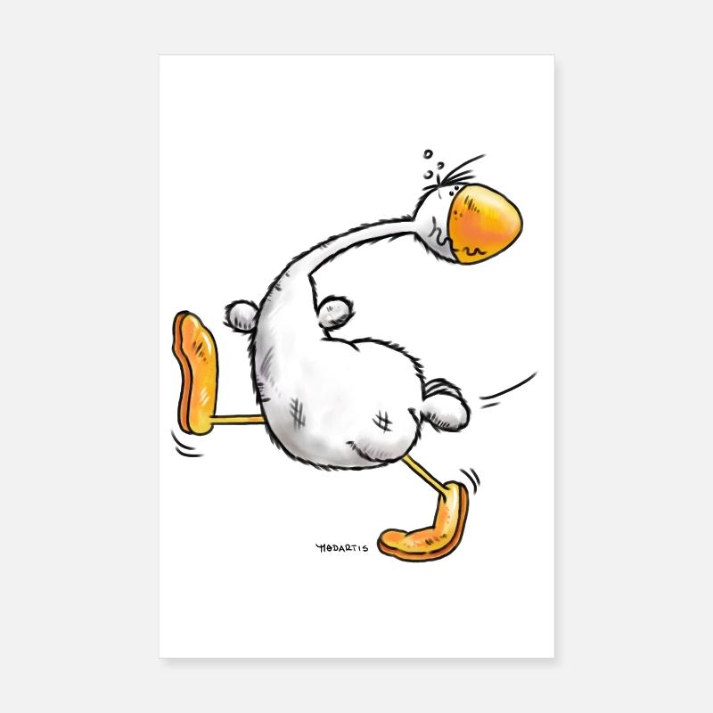 Laufente Erna - Ente Poster 20x30 cm