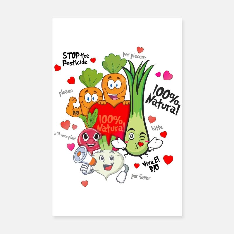 Legumes - Poster 20 x 30 cm - blanc