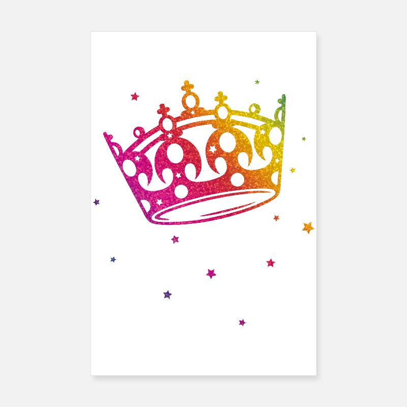 Couronne Glitter Rainbow Love CSD LGBT Poster 20 x 30 cm