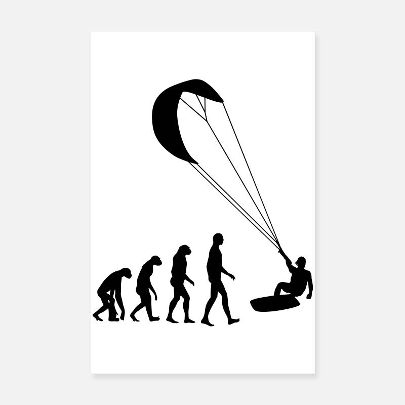 Kiteboarding Kitesurfing Kitesurf Kitesurfer Poster 8" x 12" (20x30 cm)