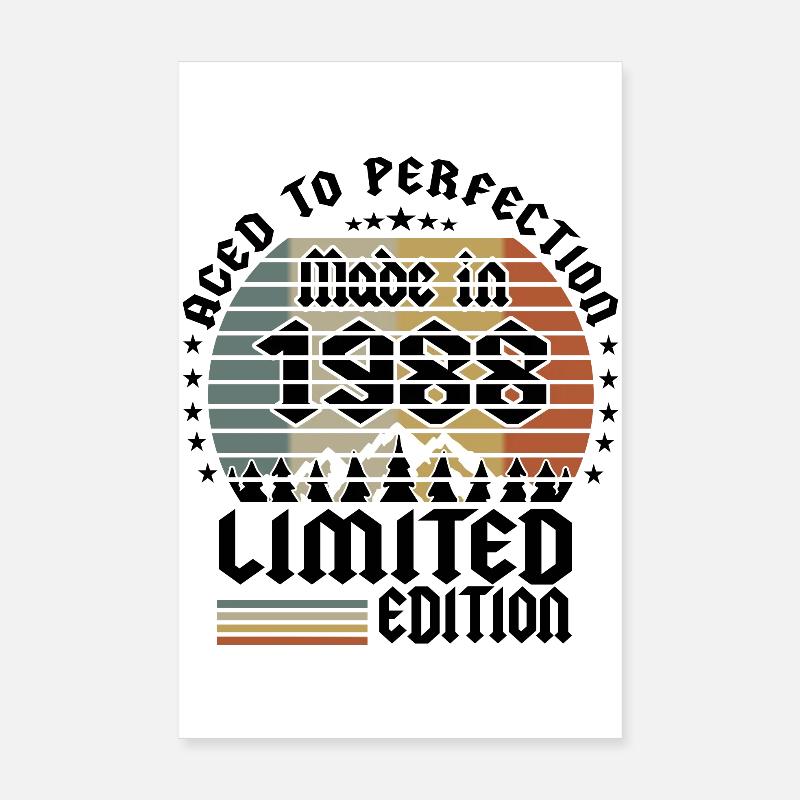 Édition limitée 1988 Poster 20 x 30 cm