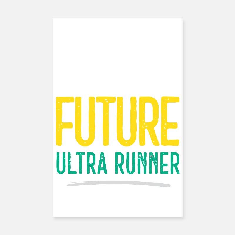 Futur Ultra Runner - Poster 20 x 30 cm - blanc