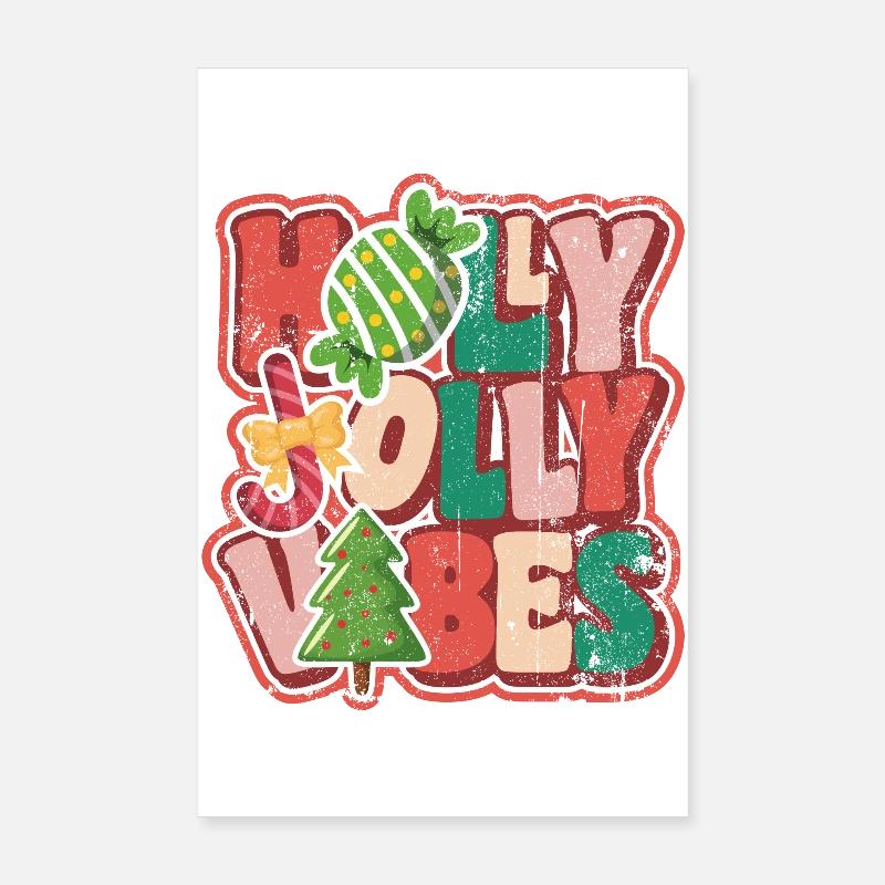 Fröhliche Weihnachtsblasen Weihnachten - Poster 20x30 cm - Weiß