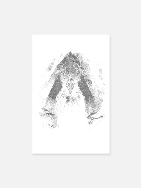 Le chaman - Poster 20 x 30 cm - blanc - Devant