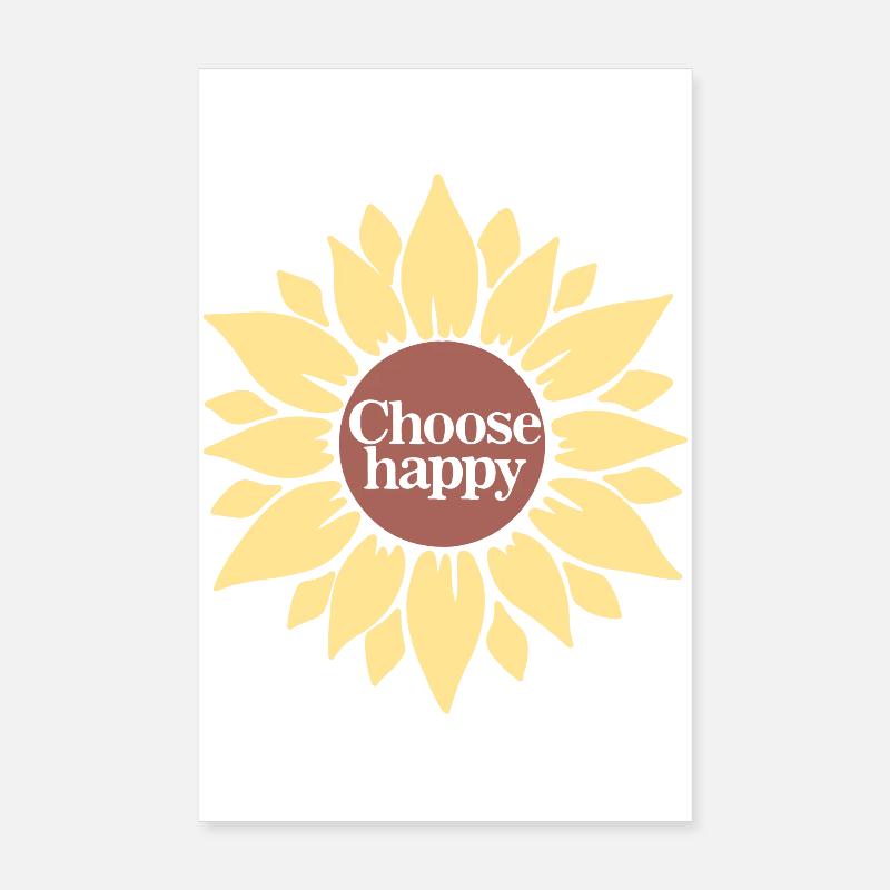 Choisissez Heureux Poster 20 x 30 cm