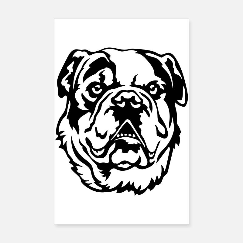 Continental Bulldog Kopf Poster 20x30 cm