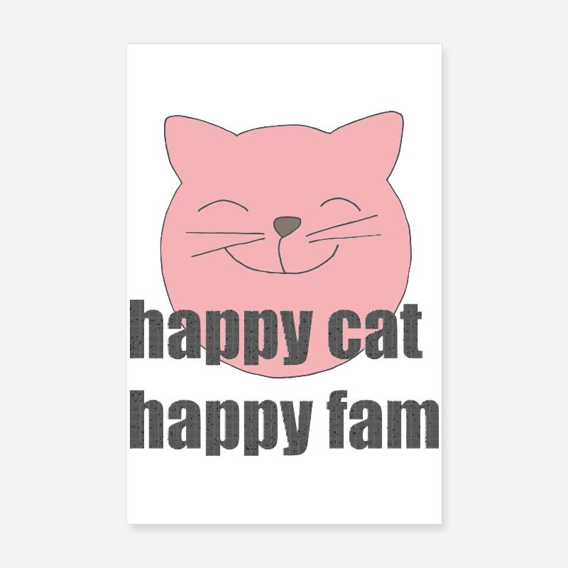 Gatto felice Poster 20x30 cm