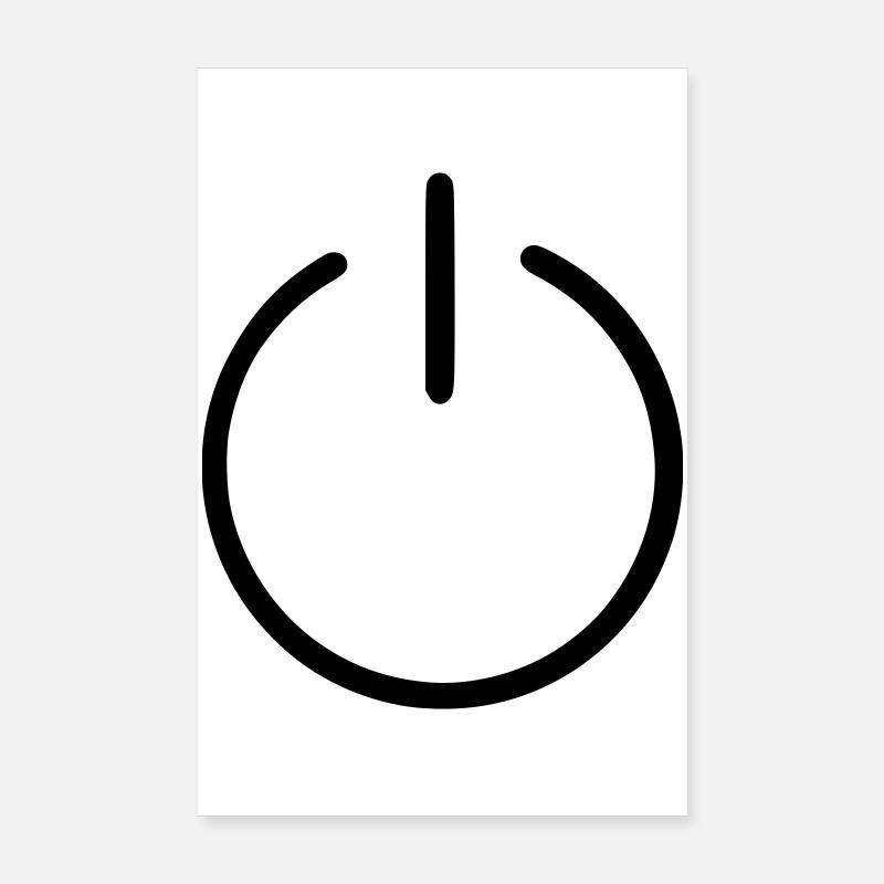 Ein uns Aus Knopf Poster 20x30 cm