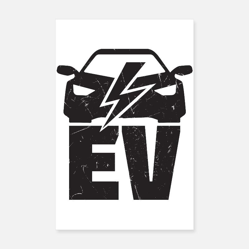 EV - Véhicule électrique pour les fans de voitures électriques Poster 20 x 30 cm