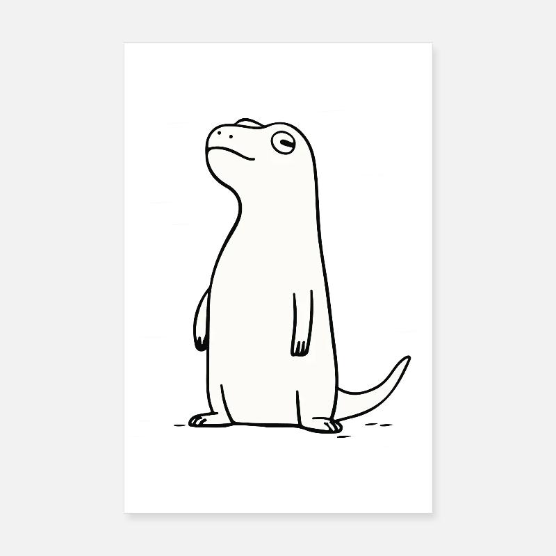 Quirky Dino Poster 8" x 12" (20x30 cm)