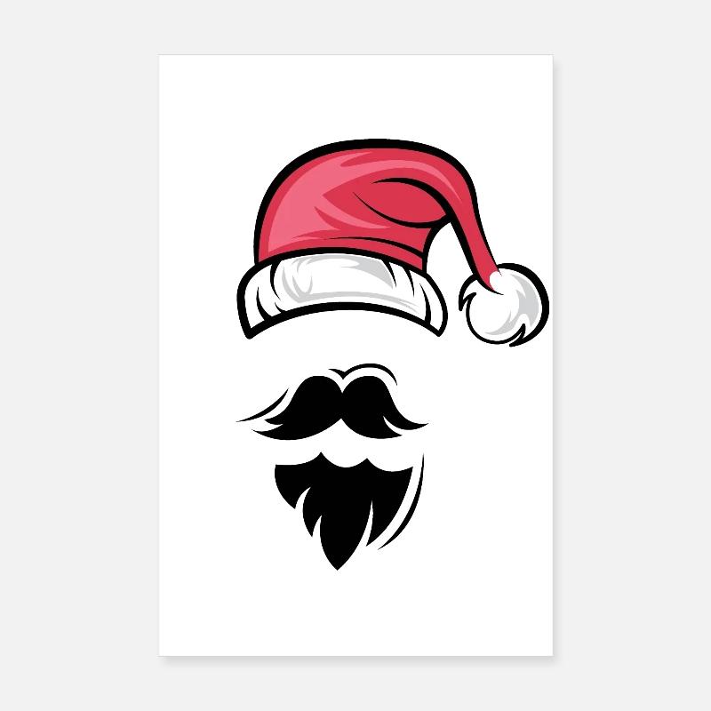 Santa Claus Santa Claus Hat Beard Beards icon Poster 8" x 12" (20x30 cm)