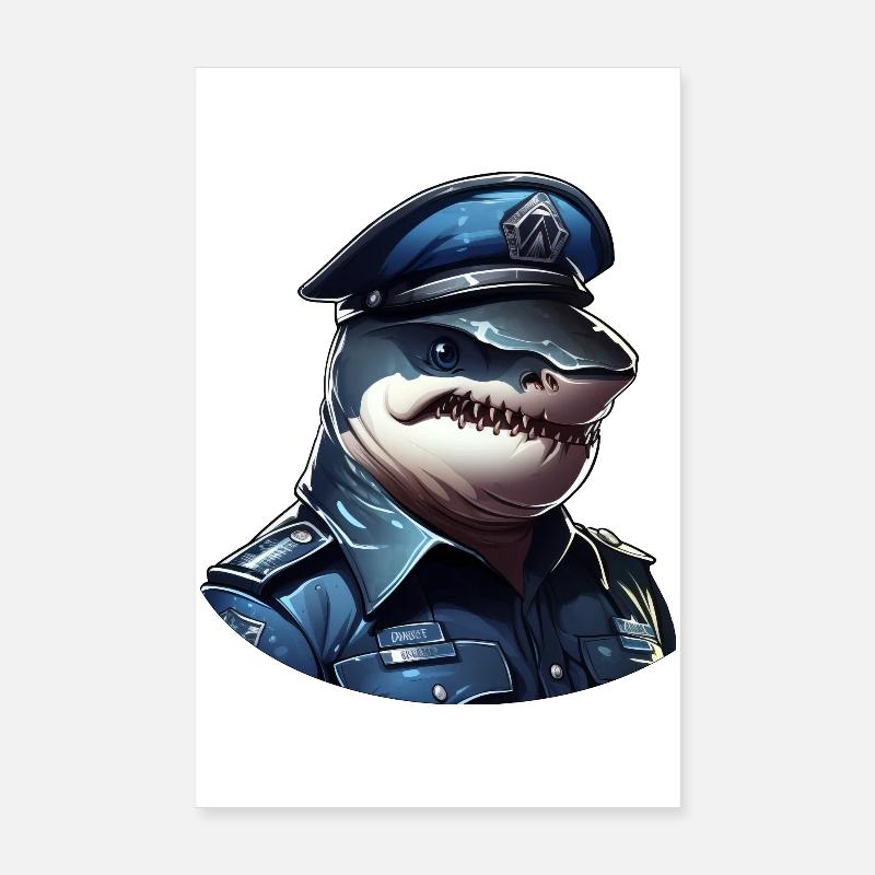 Requin policier Poster 20 x 30 cm