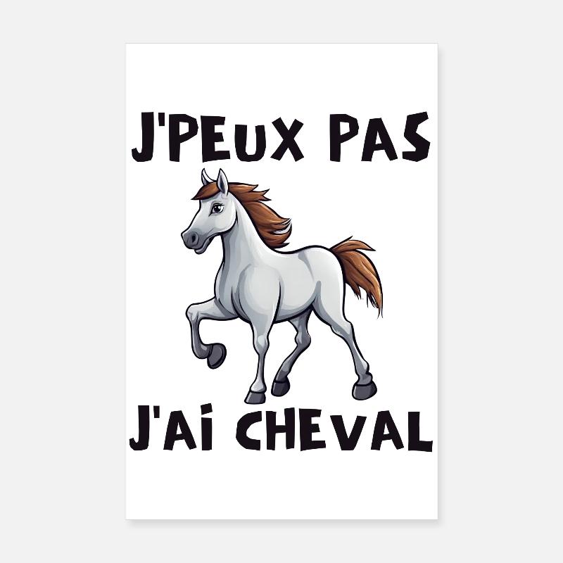 cheval, cavalier, passionné de chevaux Poster 20 x 30 cm