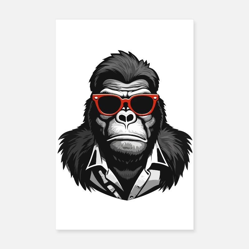 gorille, singe, primate Poster 20 x 30 cm