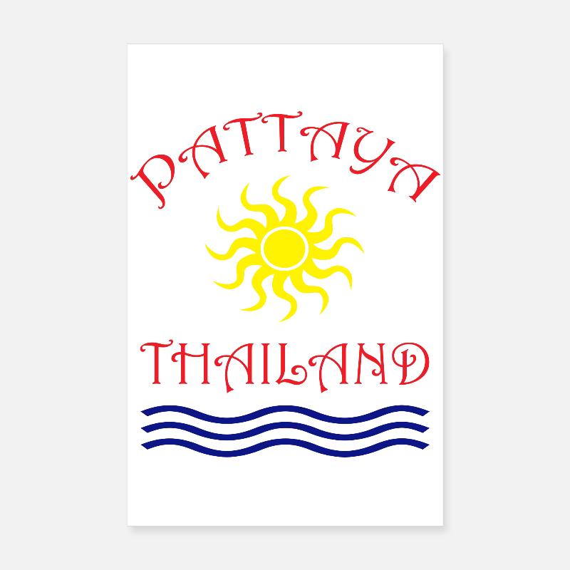 Patty Thai Sun Wave Design Poster 8" x 12" (20x30 cm)