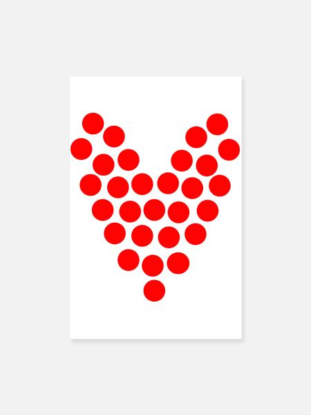 COEUR. COUPLE. JUST MARRIED. EVJF. SAINT VALENTIN. - Poster 20 x 30 cm - blanc - Devant