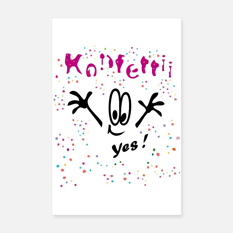 Confettis Carnaval Bande Dessinée Poster 20 x 30 cm