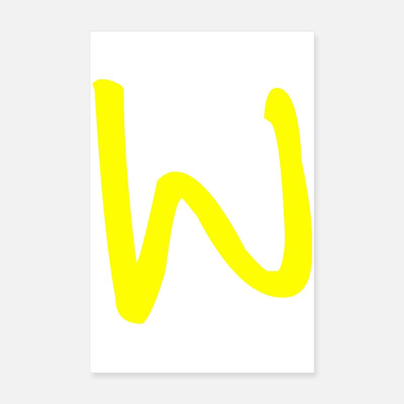 Buchstabe W Poster 20x30 cm