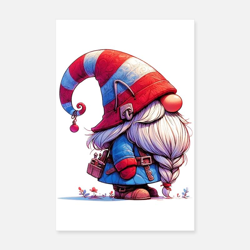 Gnome Goblin Elf Poster 8" x 12" (20x30 cm)