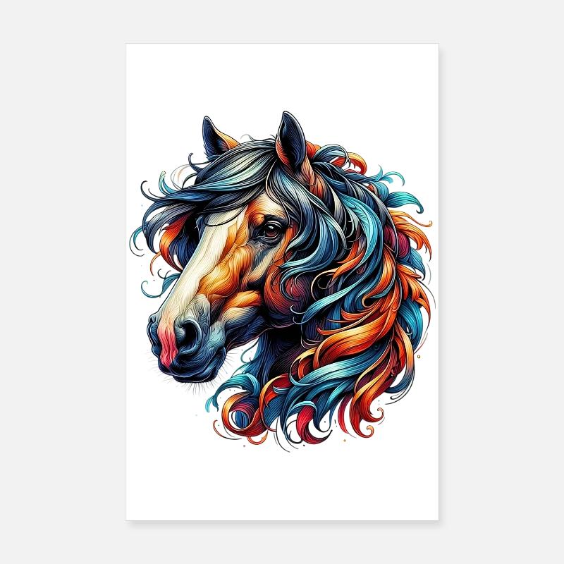 Pferd Poster 20x30 cm