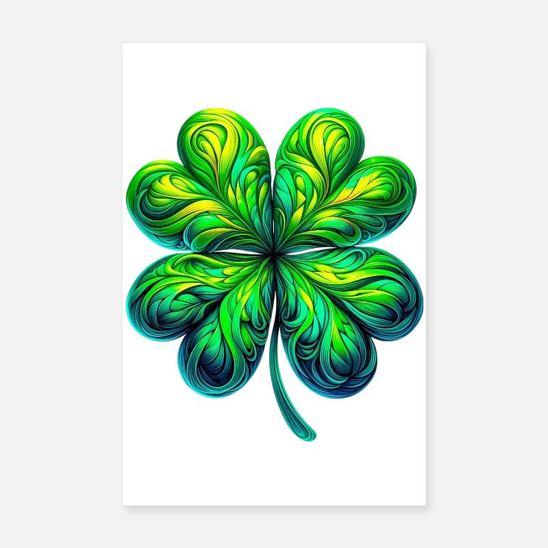 Trèfle à quatre feuilles Poster 20 x 30 cm